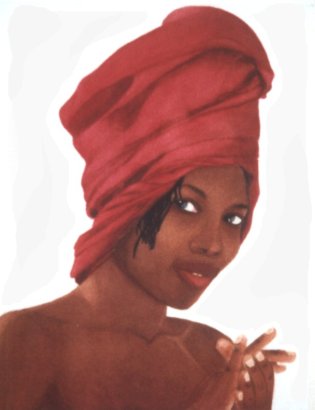 La Togolaise aquarelle 25cm x 35cm
