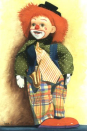 Le petit clown aquarelle 20cm x 30cm